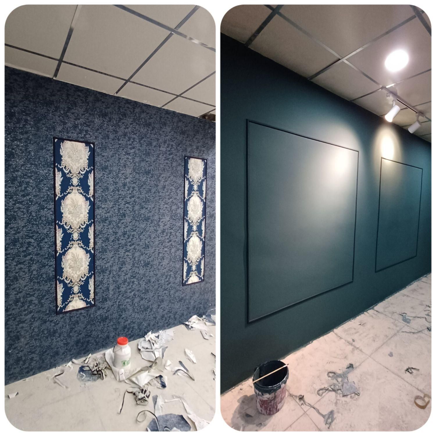 نصاب کاغذدیواری.پوستر.کفپوش.قرنیز.رنگآمیزی|خدمات پیشه و مهارت|شوشتر, |دیوار