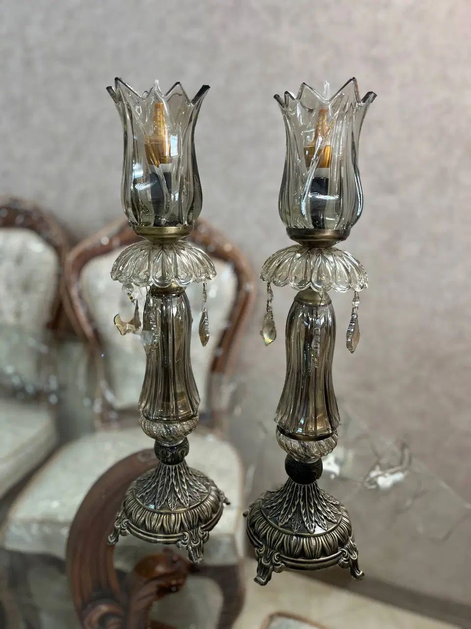شمعدان سلطنتی بلند|لوستر و چراغ آویز|اصفهان, طامه|دیوار