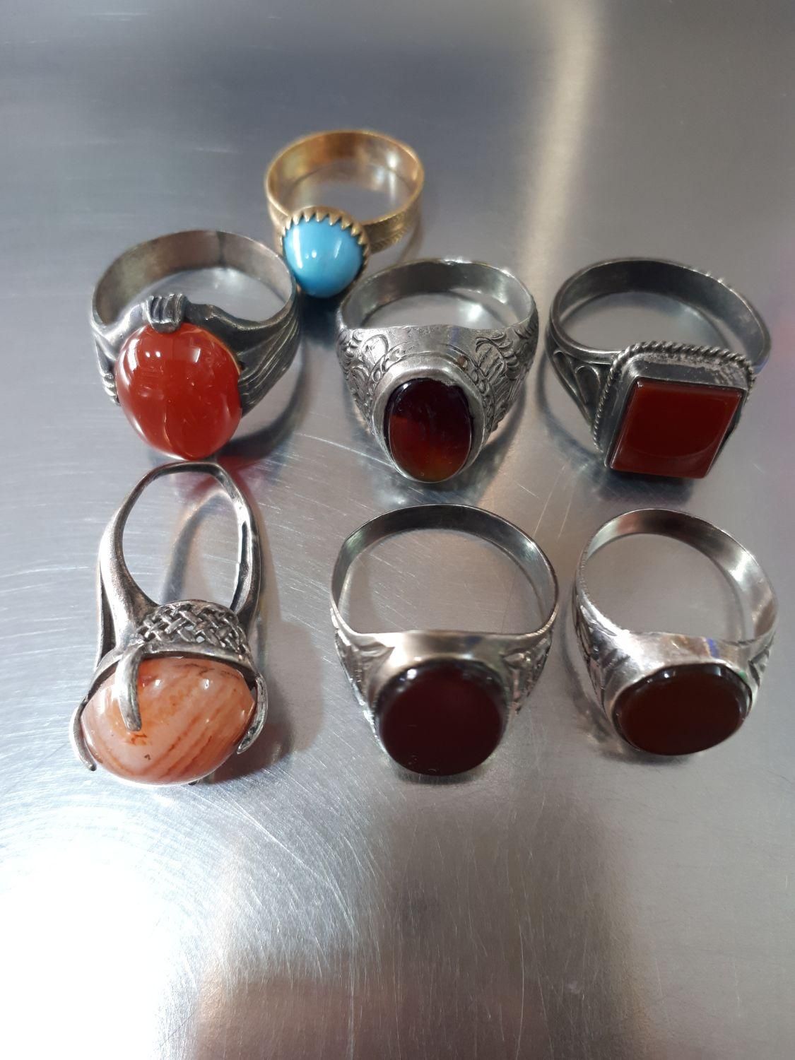 انگشتر نقره نگین عقیق. بوشهر|جواهرات|بوشهر, |دیوار