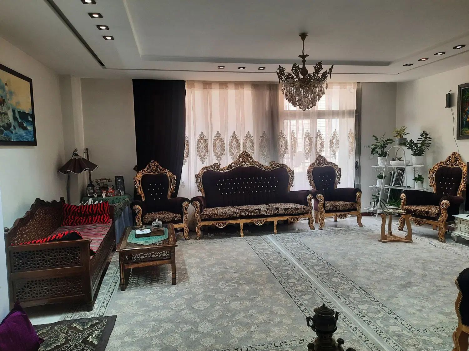مبل استیل چوب گردو|مبلمان خانگی و میز عسلی|اصفهان, روشن‌دشت|دیوار