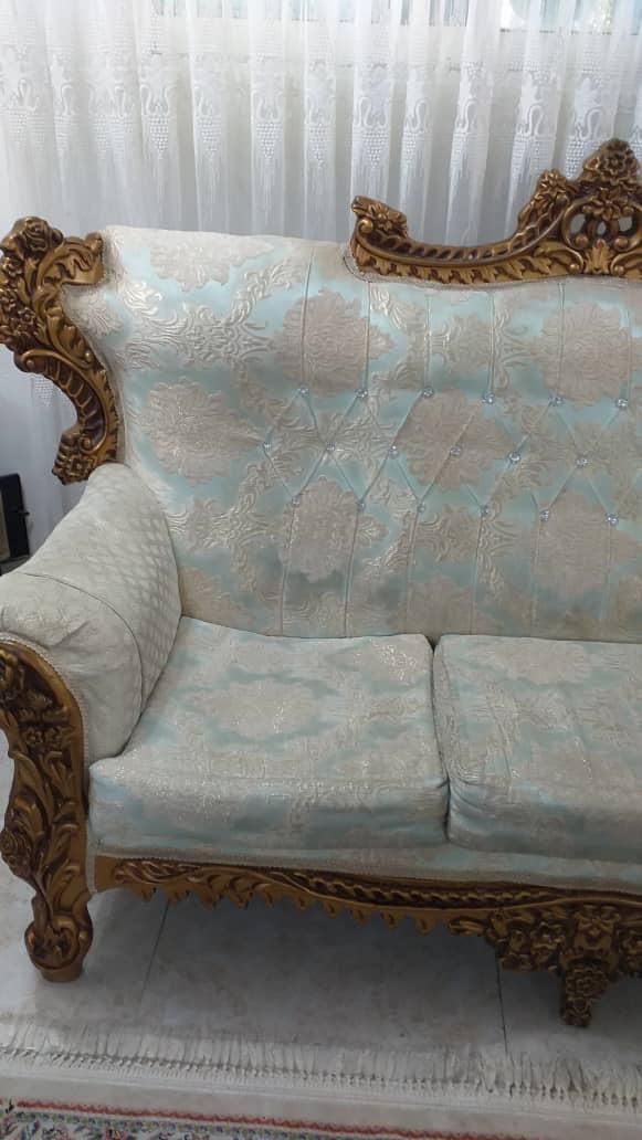 مبل سلطنتی ۷ نفره|مبلمان خانگی و میز عسلی|رشت, توشیبا|دیوار