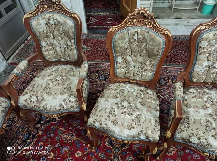 مبل سلطنتی استیل ۹نفره|مبلمان خانگی و میز عسلی|خمینی‌شهر, |دیوار
