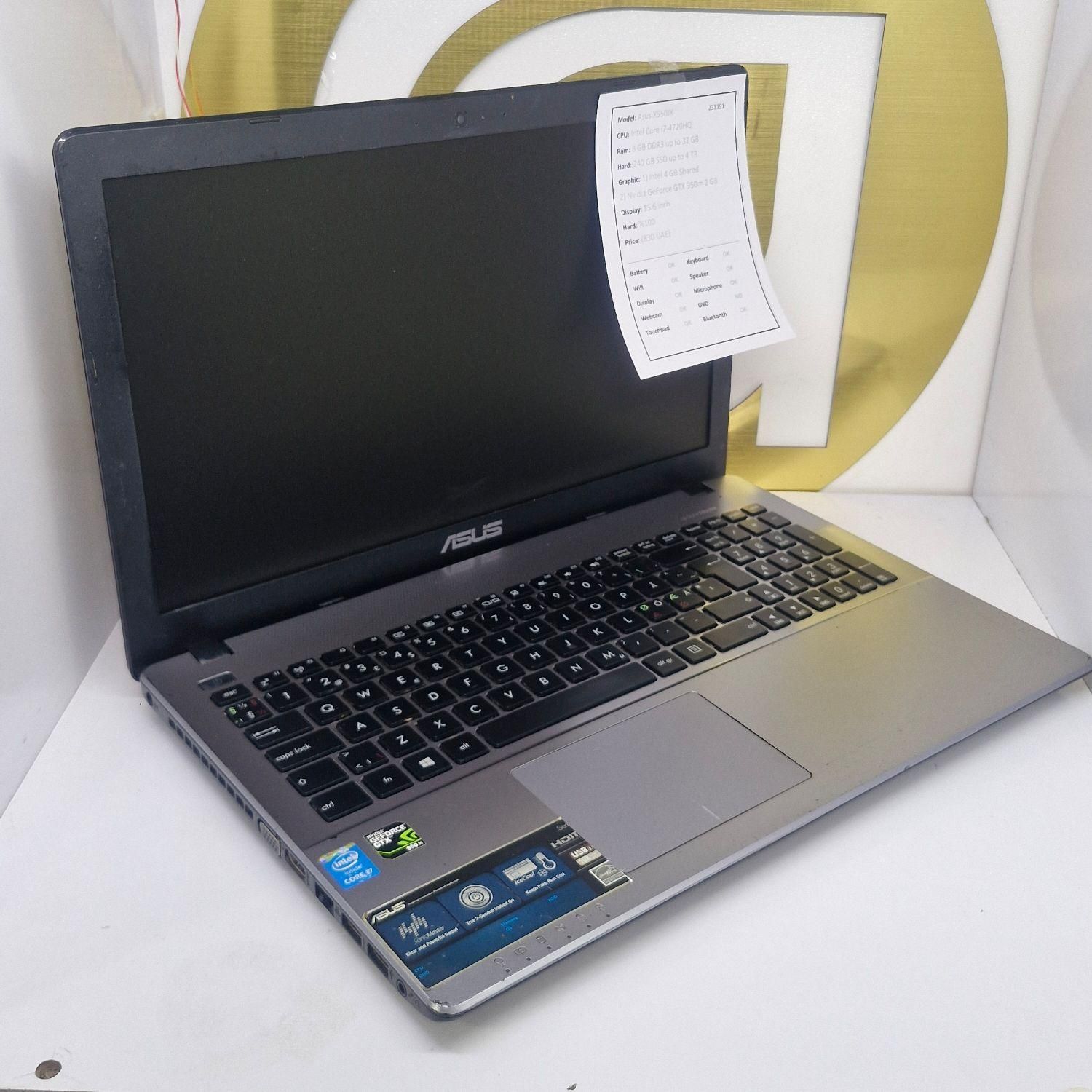 لپ تاپ گیمینگ Asus X550JX|رایانه همراه|الیگودرز, |دیوار