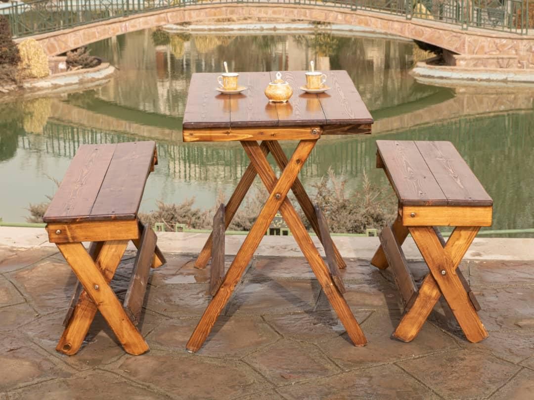 میزوصندلی تاشوچوب روس ضدآب مدل رویال|میز و صندلی غذاخوری|کرج, شهرک سهرابیه|دیوار