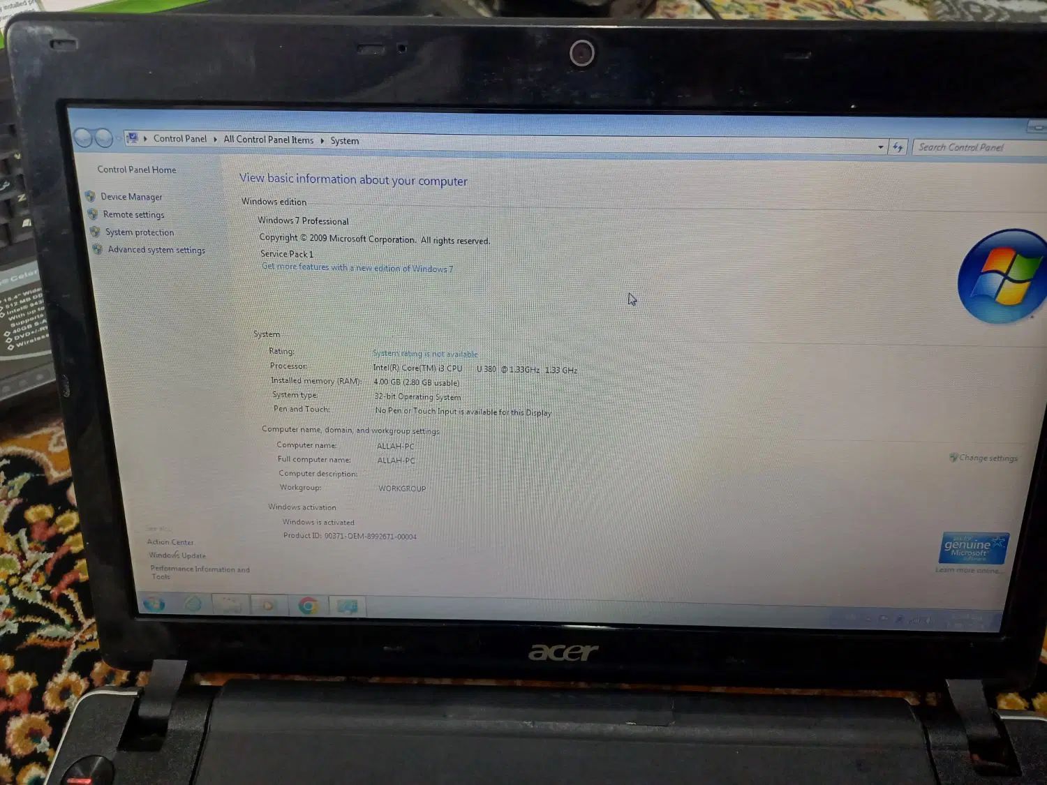 acer aspire 1830 لپ تاپ ۱۲ اینچی|رایانه همراه|تهران, اقدسیه|دیوار