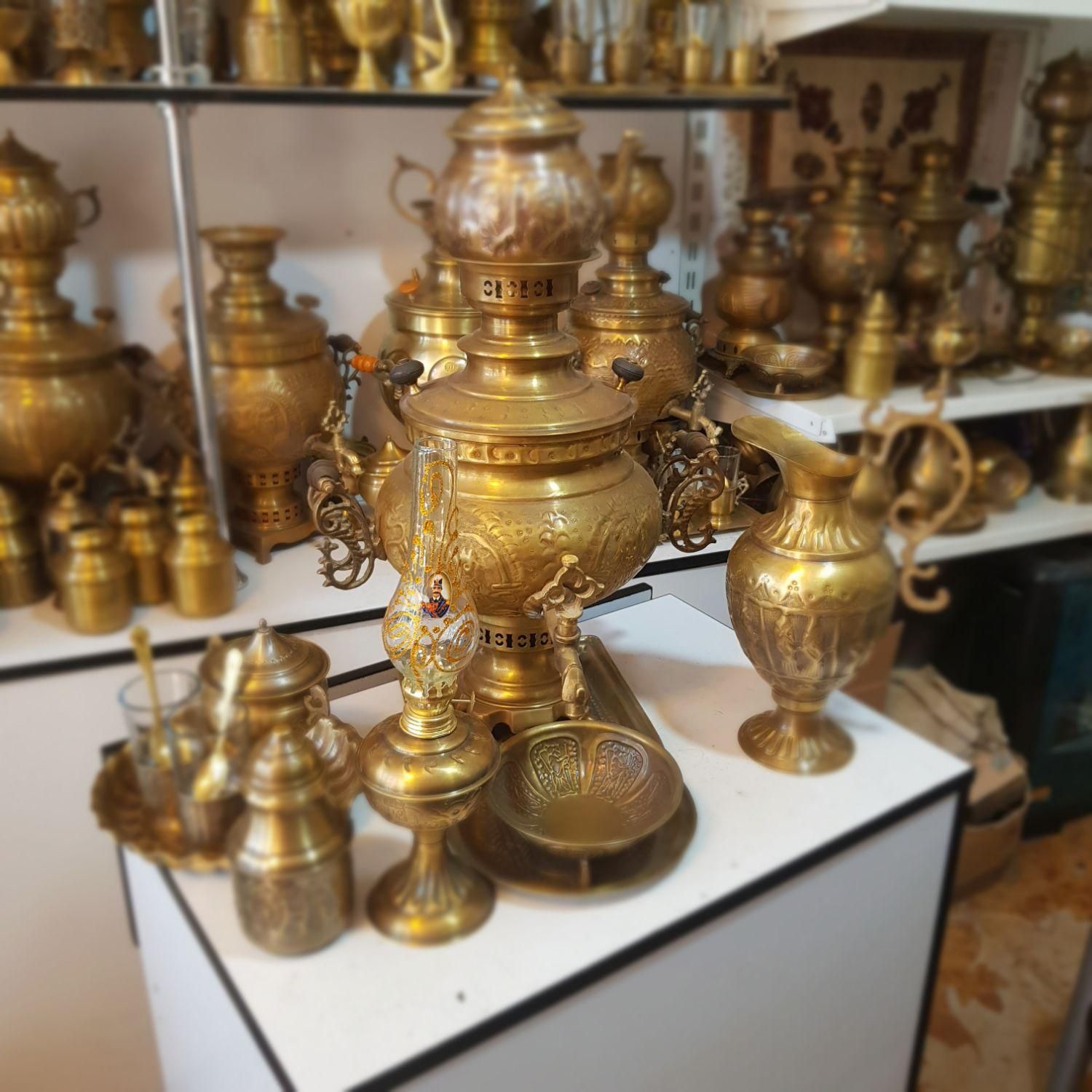 اشیائی عتیقه jdaw برنجی ذغالی زغالی گازی سماور مسی|کلکسیون اشیاء عتیقه|اصفهان, دستگرده|دیوار