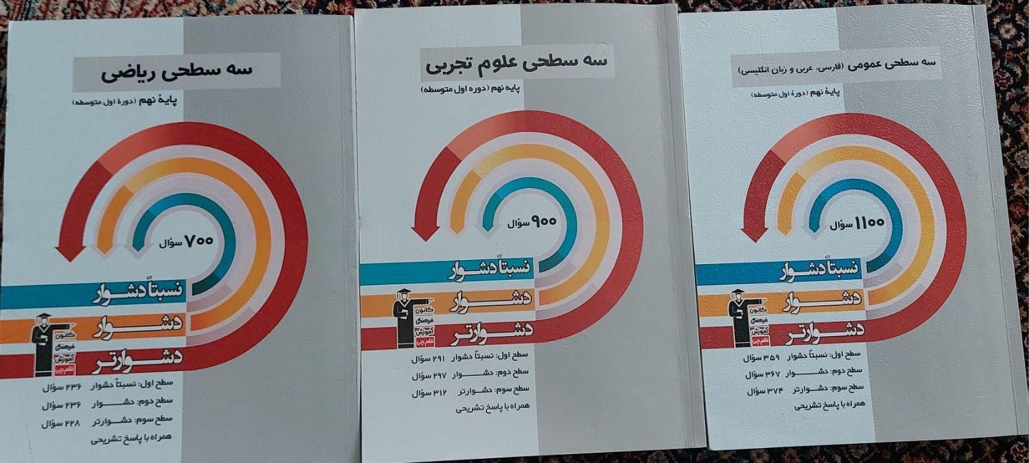 کتاب های تیز هوشان و نمونه دولتی نهم|کتاب و مجله آموزشی|تهران, منیریه|دیوار