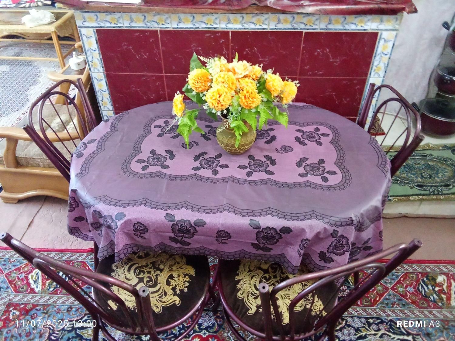 میز غذا خوری چهار نفره فلزی|میز و صندلی غذاخوری|اردبیل, |دیوار