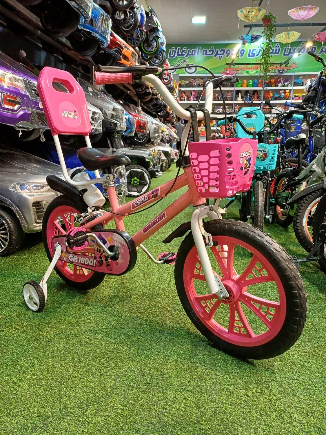 سه چرخه جدید مدل اسپینو(دوچرخ) ترمز دار با پشتی|اسباببازی بچه|مشهد, توس (بلوار توس)|دیوار