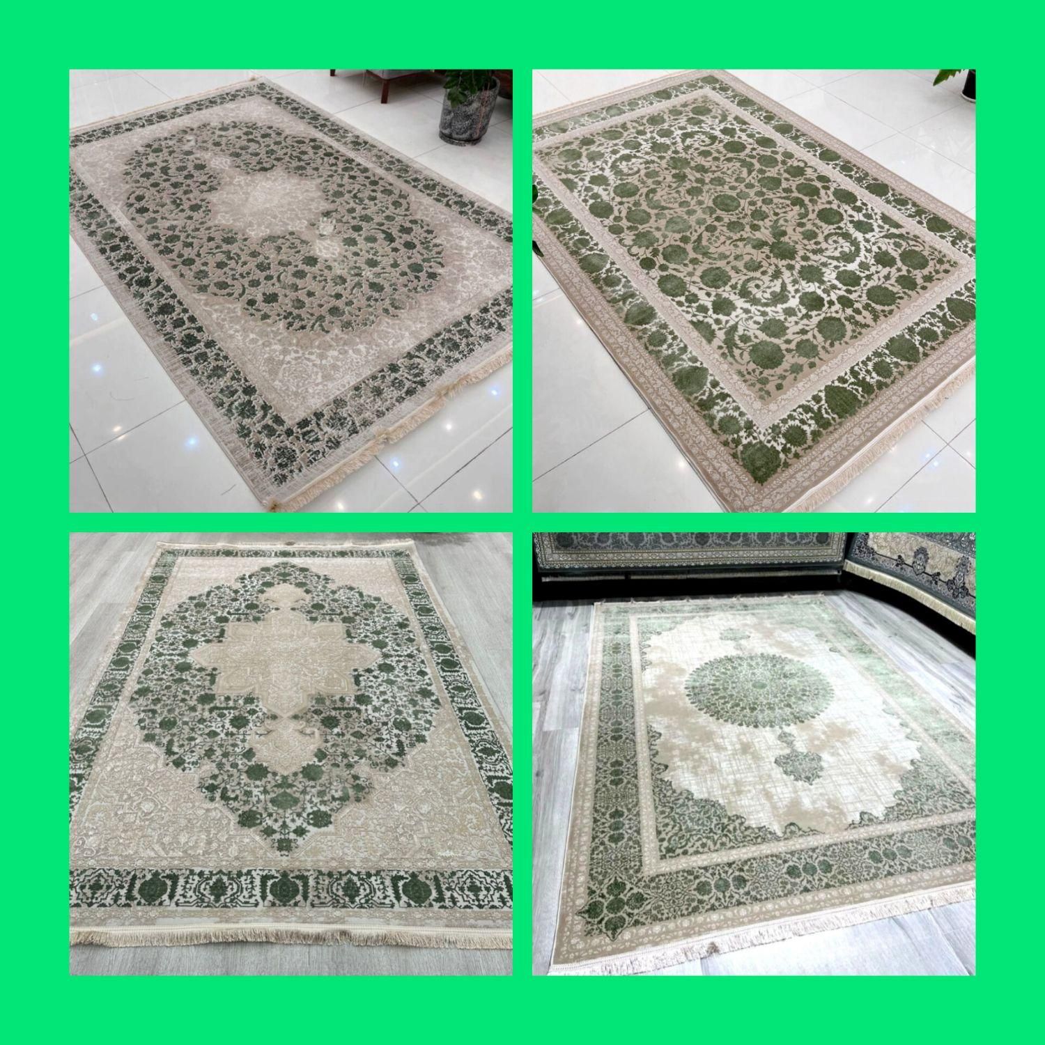 کلکسیون پرطرفدار فرش های سبز ۶و۹و۱۲ متری قالیچه|فرش|قم, باجک دو|دیوار