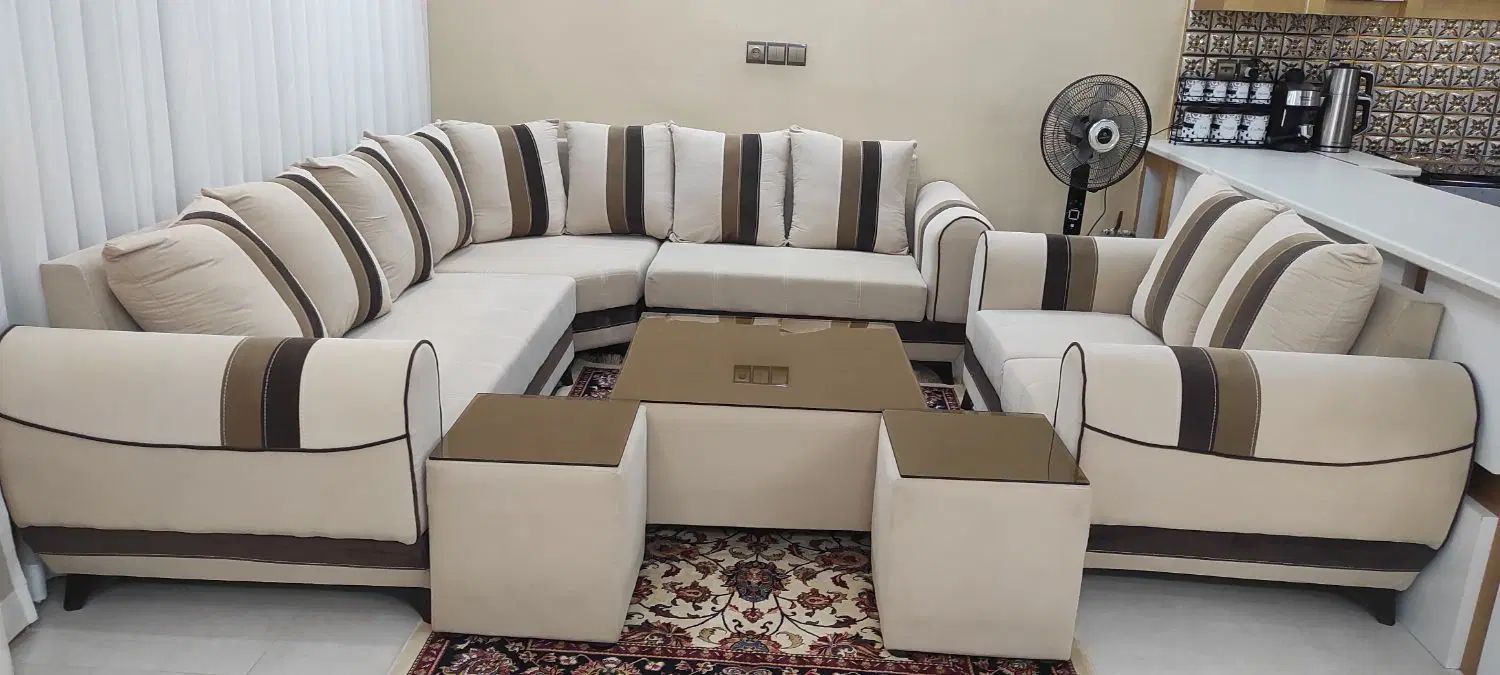 مبلمان راحتی ال 10 نفره و میز ناهار خوری ال 8 نفره|مبلمان خانگی و میز عسلی|اصفهان, دوطفلان|دیوار