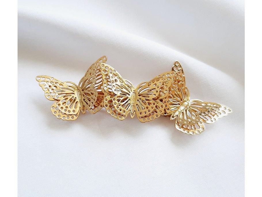 گیره مو پروانه طلایی، زیبایی پرواز پروانه بر موها|بدلیجات|اصفهان, نقش جهان|دیوار