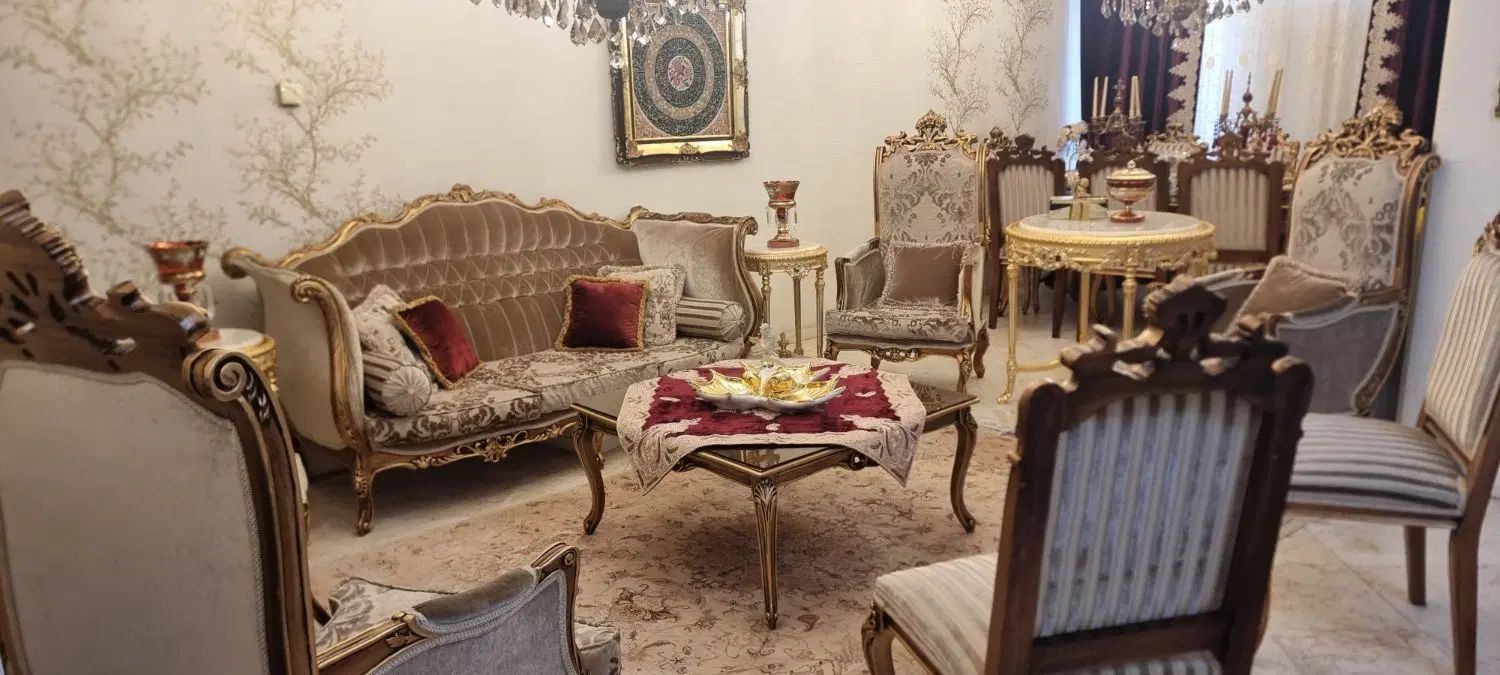 مبل استیل9 نفره/کلاسیک/تمام چوب/سلطنتی|مبلمان خانگی و میز عسلی|تهران, ازگل|دیوار