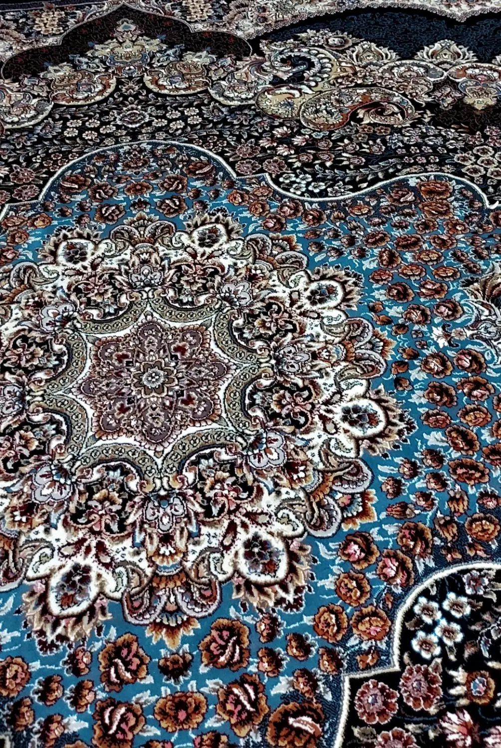 فرش ارکیده سورمه ای ، تمام نخ / ۱۰ رنگ /تراکم ۲۷۰۰|فرش|تهران, پونک|دیوار