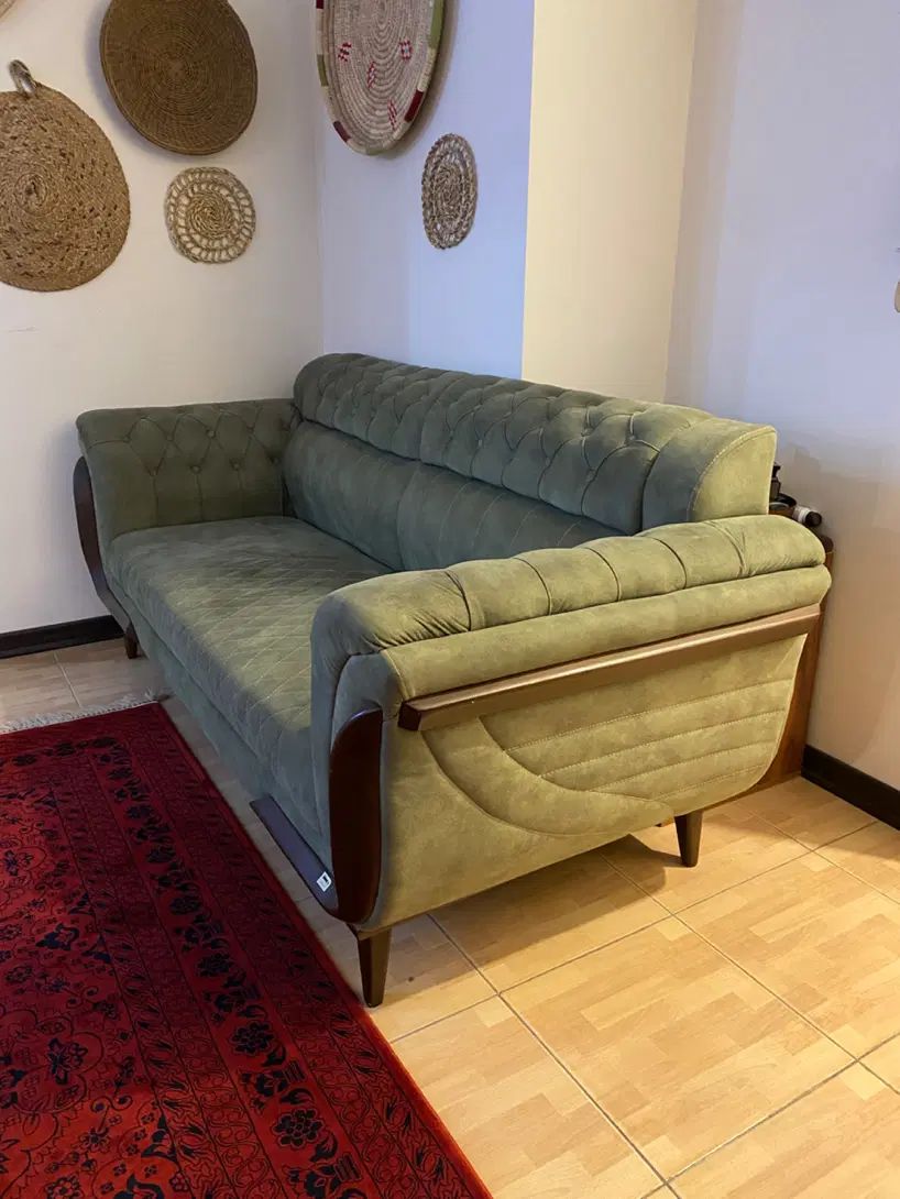 کاناپه سه نفره در حد نو|مبلمان خانگی و میز عسلی|کرج, فاز ۳ مهرشهر|دیوار