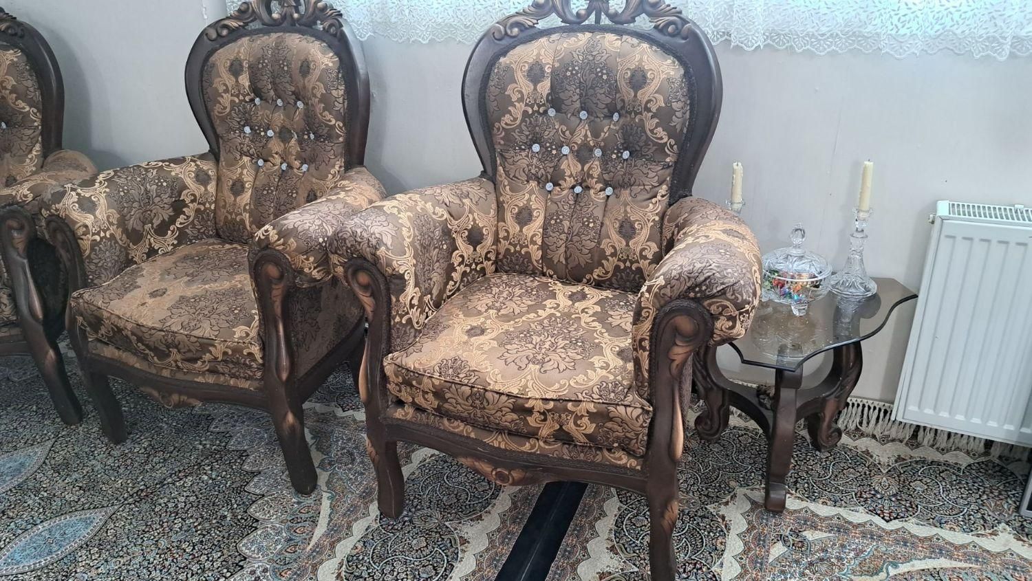 مبلمان سلطنتی 9 نفره|مبلمان خانگی و میز عسلی|شیراز, دلجو|دیوار