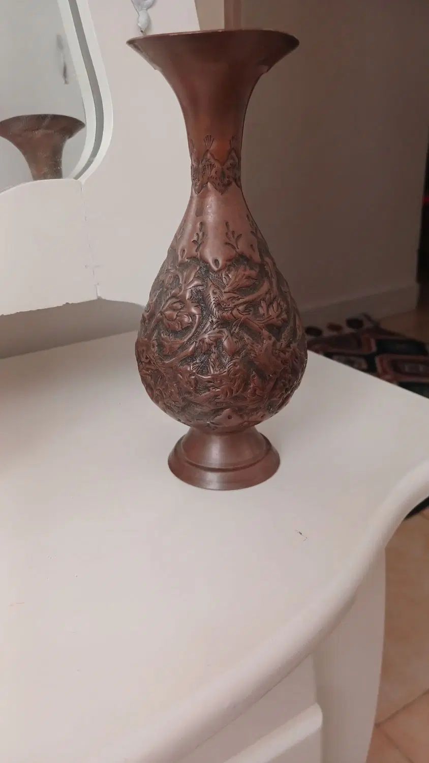 چهار عدد گلدان مسی قلم کار|صنایع دستی و سایر لوازم تزئینی|تهران, جی|دیوار