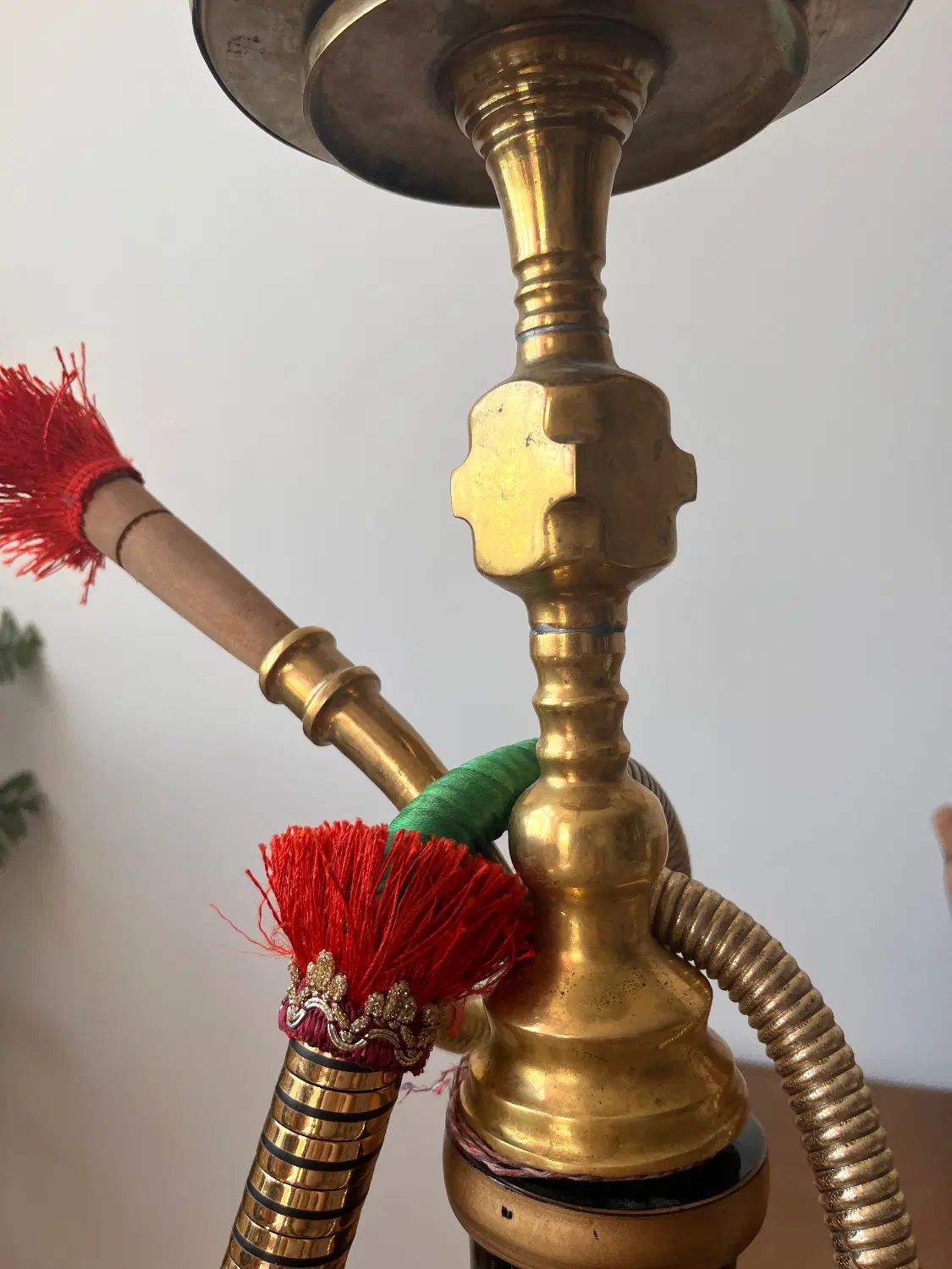 قلیان تنه برنج ارتفاع بلنددرحدنوو یک قلیان چوبی|صنایع دستی و سایر لوازم تزئینی|تهران, شهر زیبا|دیوار