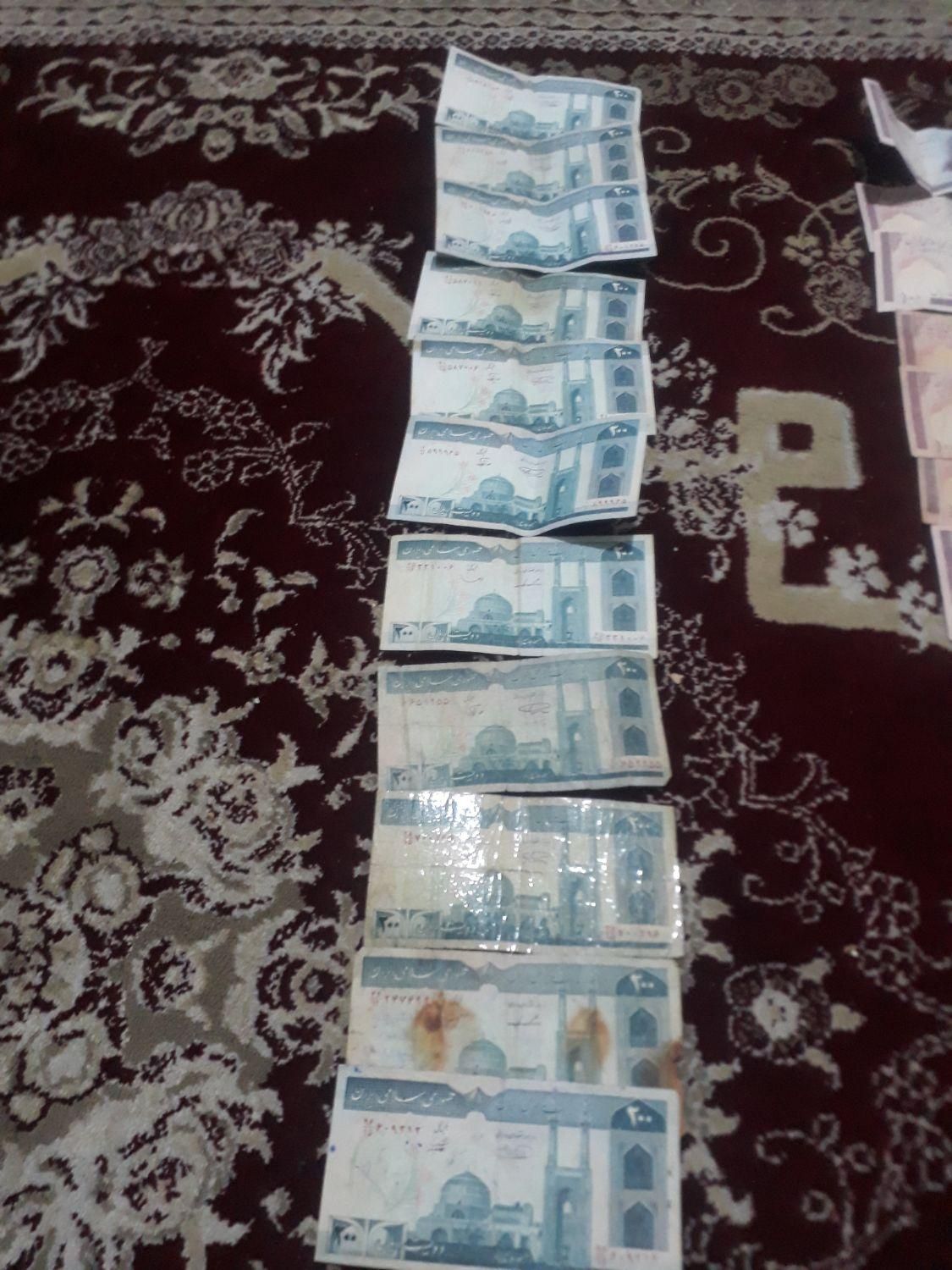 اسکناس قدیمی ۱۰۰ریالی و۲۰۰ریالی و۲۰۰۰ریالی|کلکسیون سکه، تمبر، اسکناس|تبریز, |دیوار