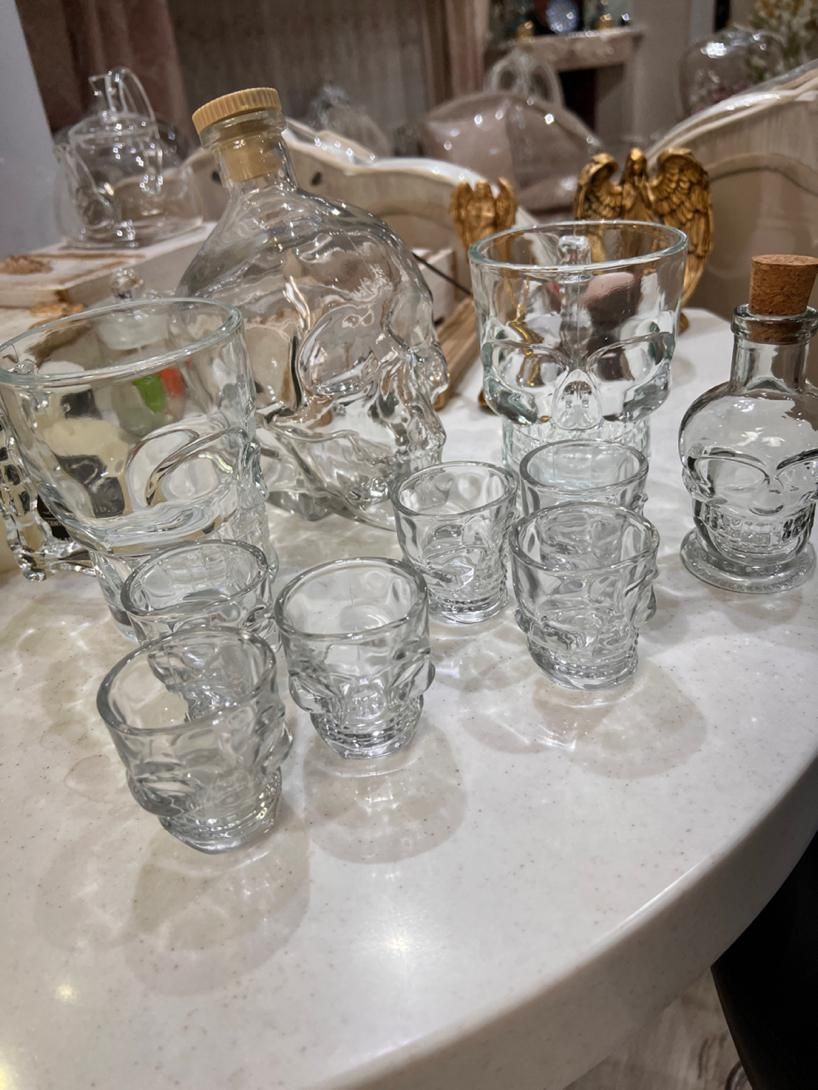 بطری طرح اسکلت،ماگ اسکلت،شات وآبلیموخوری طرح اسکلت|ظروف سرو و پذیرایی|قم, زنبیل آباد|دیوار