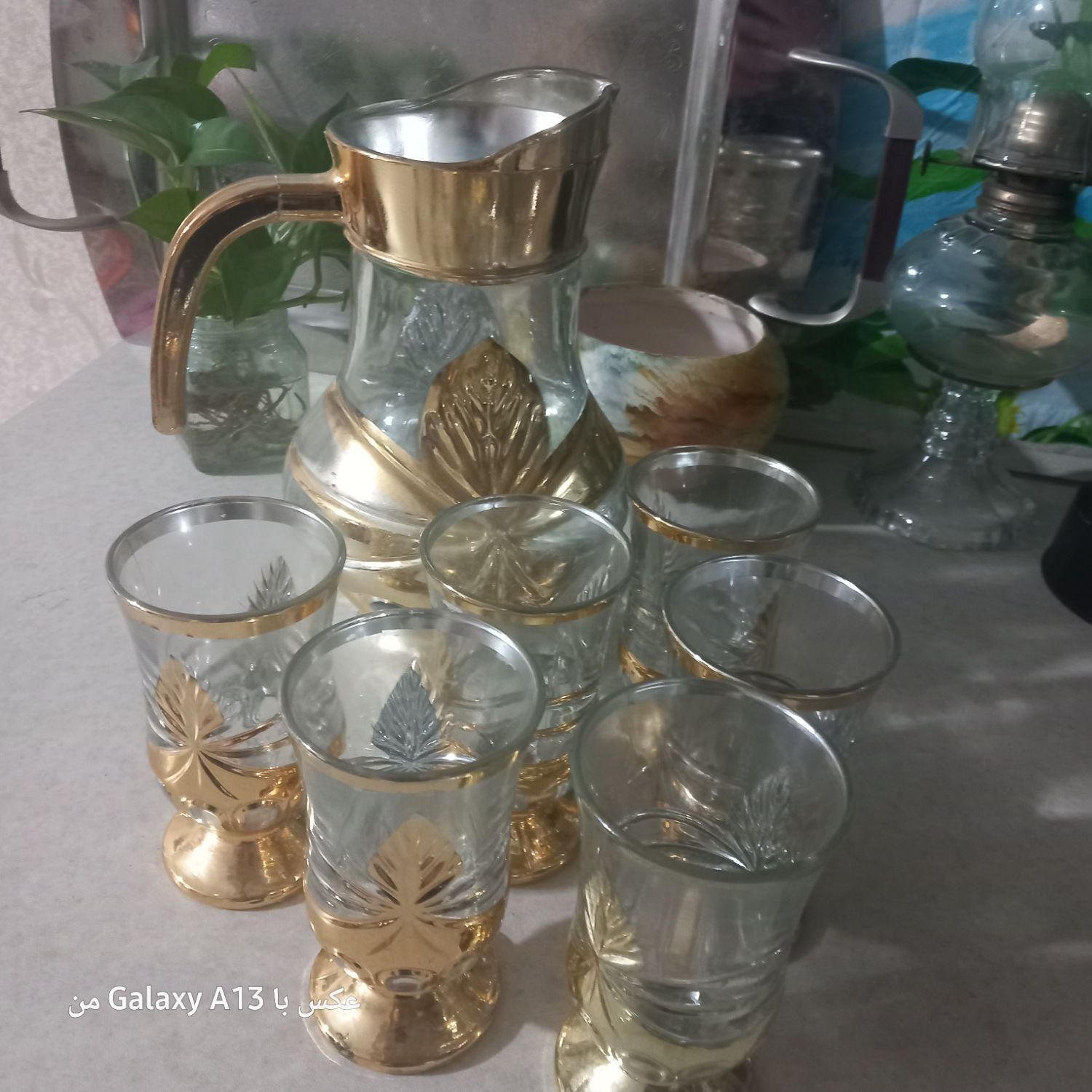 پارچ ولیوان قدیمی|ظروف سرو و پذیرایی|ری, دولتآباد|دیوار