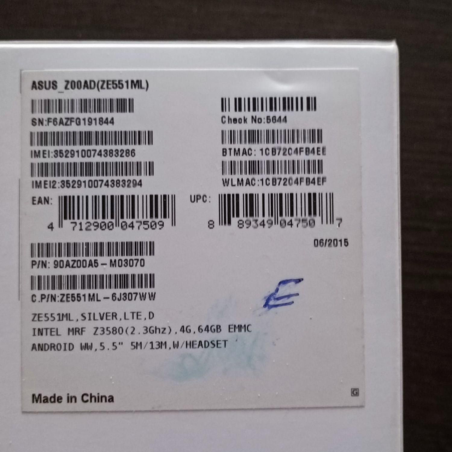 ایسوس Zenfone 2 ZE551ML با حافظهٔ ۶۴ گیگابایت|موبایل|تهران, فاطمی|دیوار