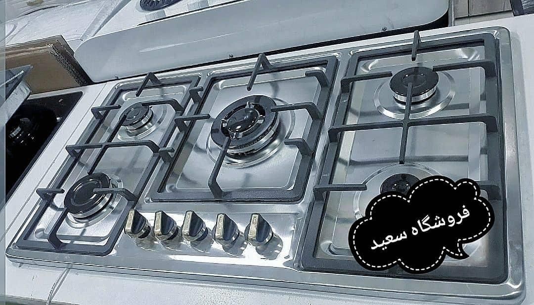 اجاق گاز توکار شیشه ای و استیل پنج شعله|اجاق گاز و لوازم برقی پخت‌وپز|تهران, زمزم|دیوار