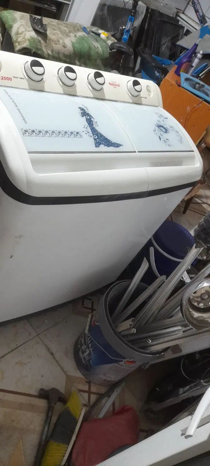 کهنه شور دوقلو اسم ناسونال ۸کیلو به ضمانت ۳۸۰۰|ماشین لباسشویی و خشک‌کن لباس|مریوان, |دیوار