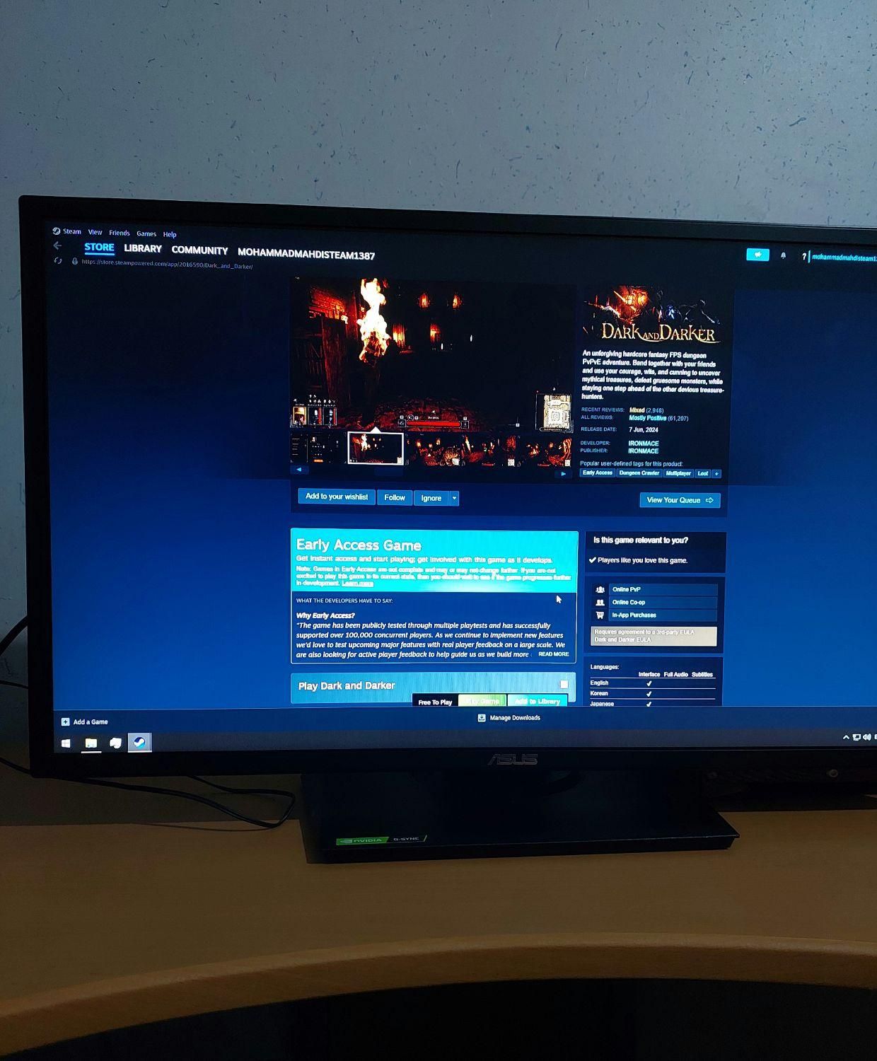 مانیتور گیمینگ ایسوز 165hz بدونه پیکسل سوخته|قطعات و لوازم جانبی رایانه|ساری, |دیوار