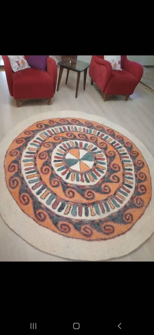 نمد گرد بزرگ|گلیم، جاجیم، گبه|رودهن, |دیوار