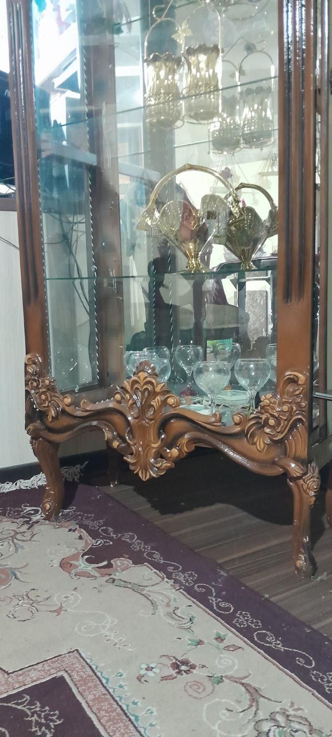 بوفه سلطنتی چوبی شیک|بوفه، ویترین، کنسول|شیراز, لاله|دیوار