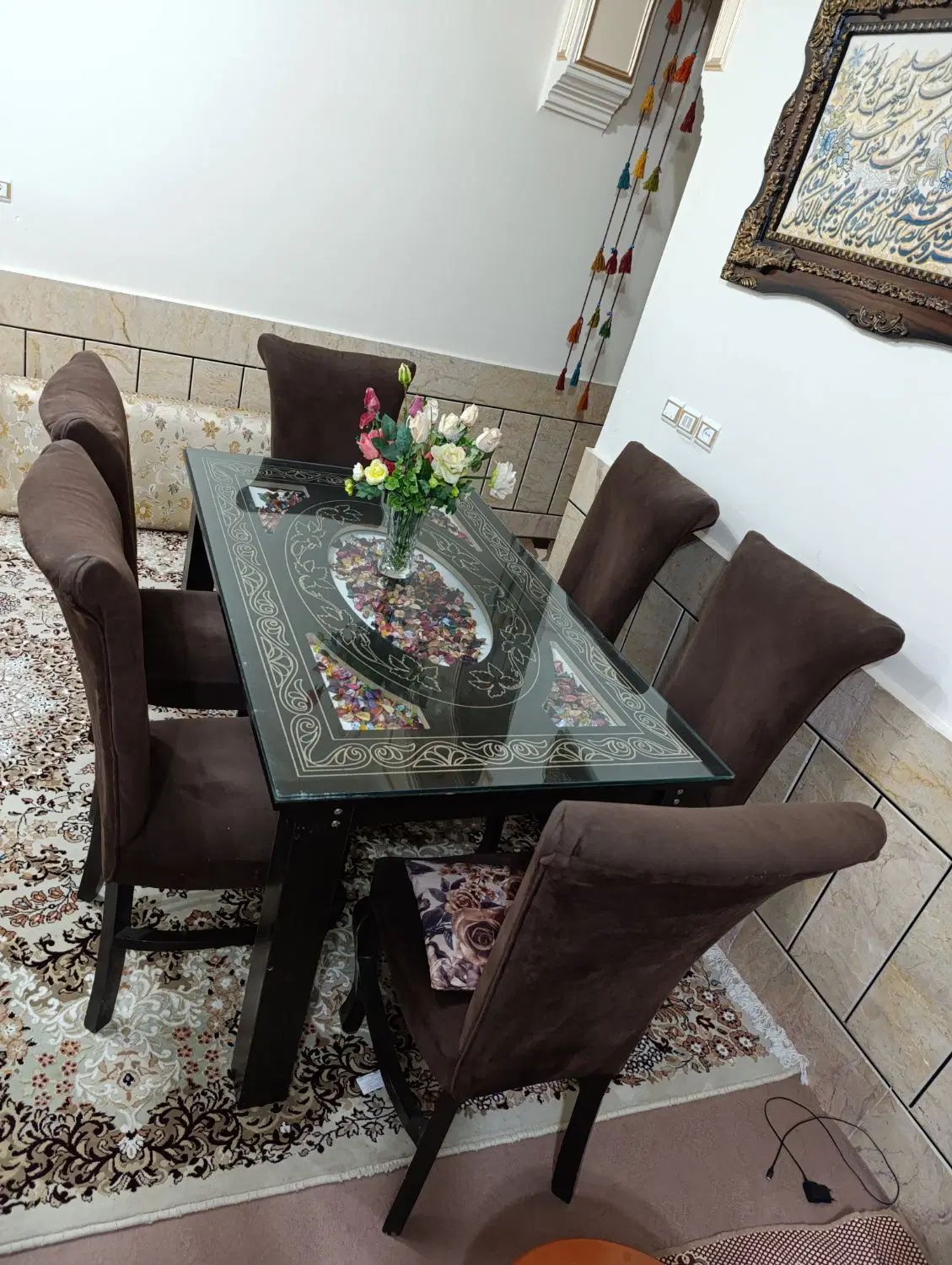 میز نهارخوری|میز و صندلی غذاخوری|اندیمشک, |دیوار