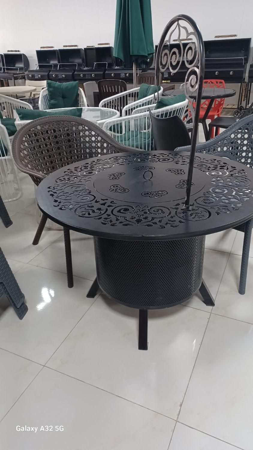 میز و صندلی آتشدان باغ ویلا آتشکده گازی مدل پرشین|مبلمان خانگی و میز عسلی|چهارباغ, |دیوار