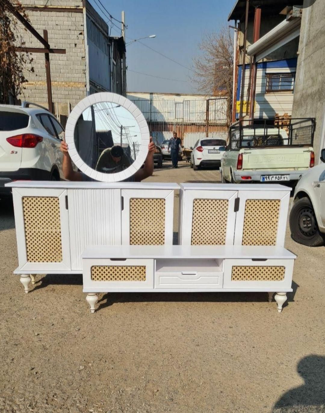 میز تلویزیون با اینه کنسول و جاکفشی ست|میز تلویزیون|چهاردانگه (تهران), |دیوار