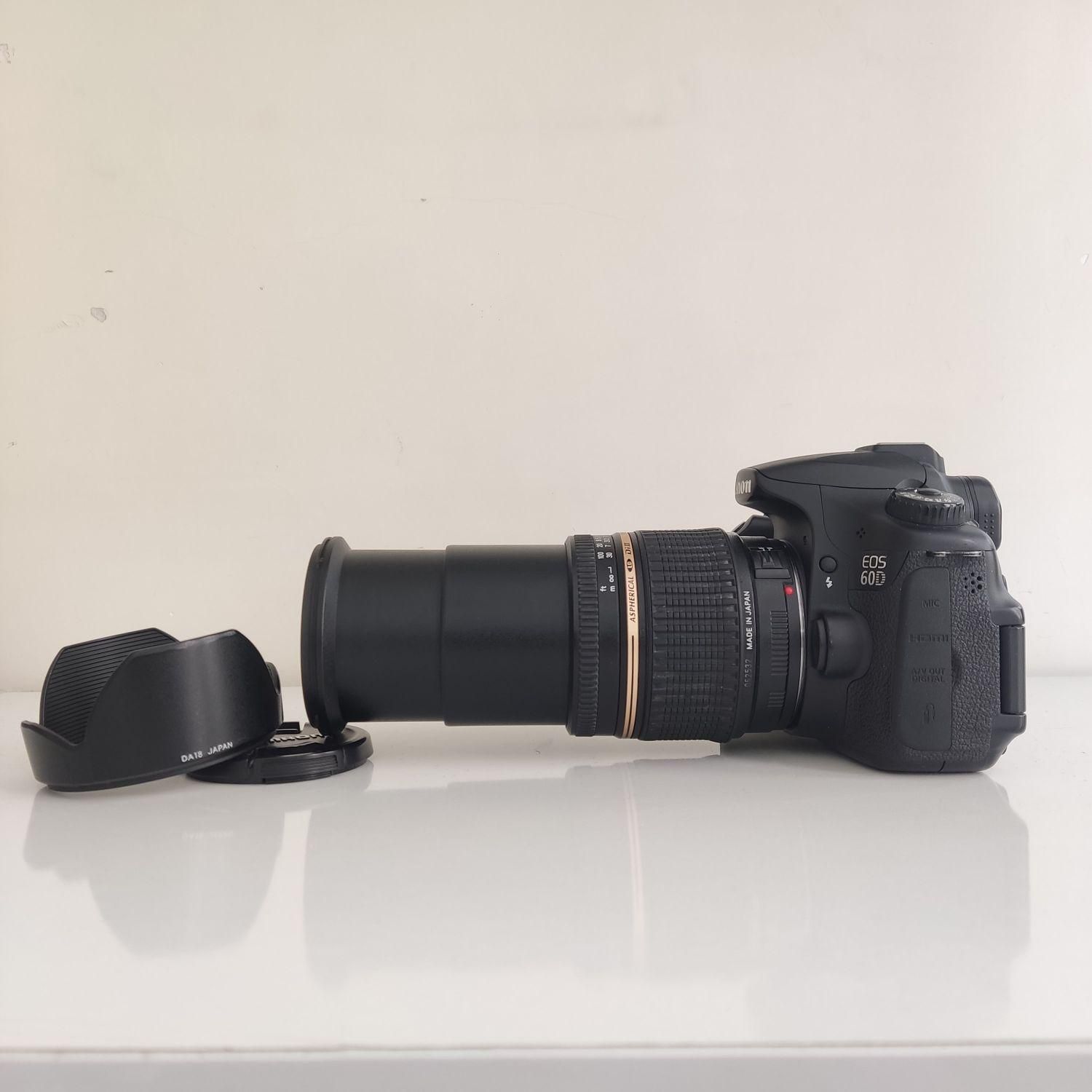 کنون ۶۰دی با لنز  Canon 60d + 18-250 Tamron|دوربین عکاسی و فیلم‌برداری|تهران, سازمان آب|دیوار