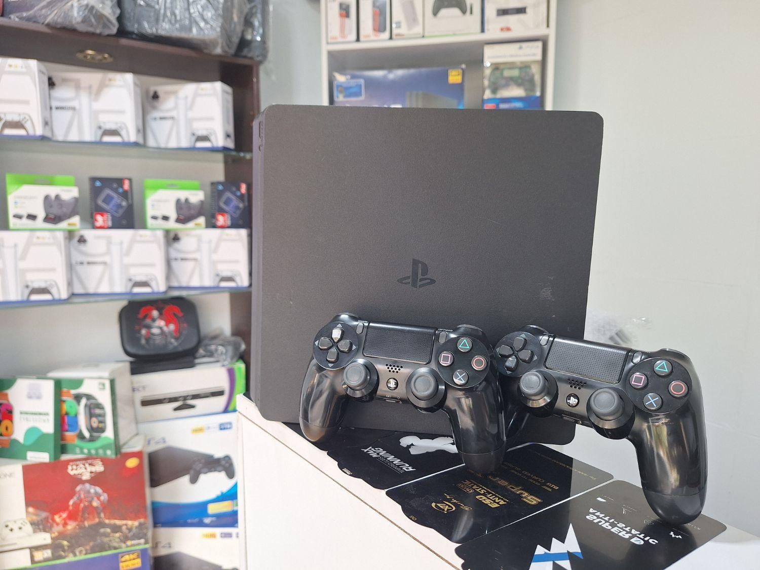 PS4 SLIM 1TRA 2216 اروپا دو دسته اصلی ضمانتی|کنسول، بازی ویدئویی و آنلاین|بومهن, |دیوار