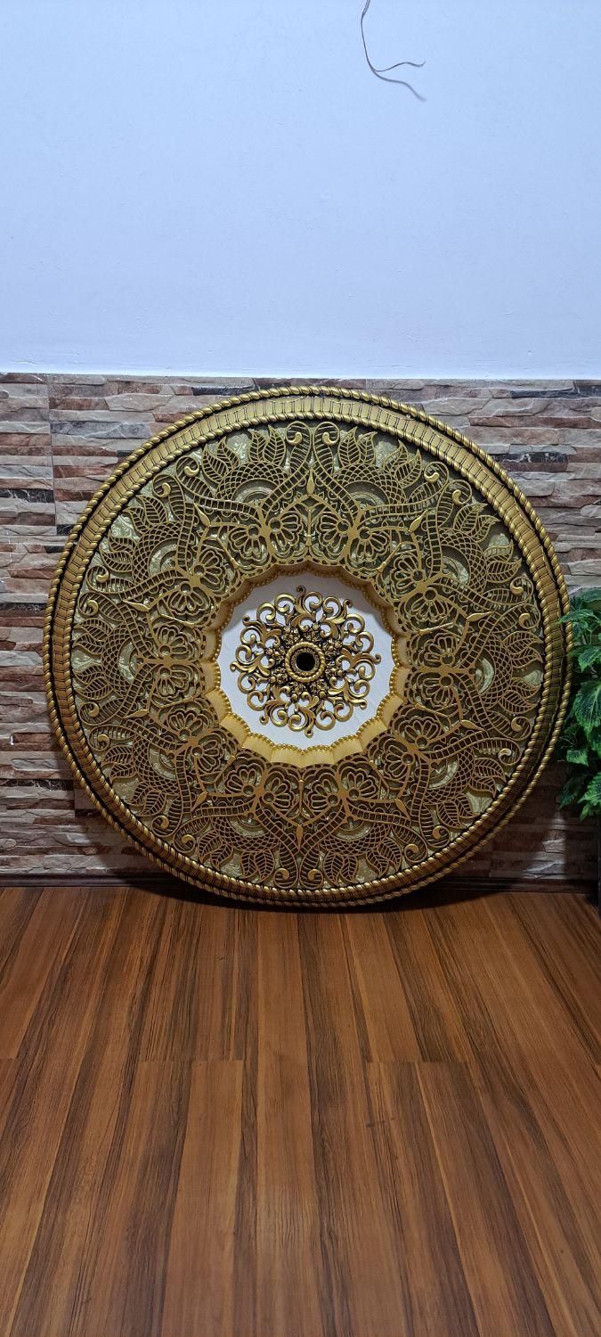 گل سقفی دور لوستر|لوستر و چراغ آویز|خرمشهر, |دیوار