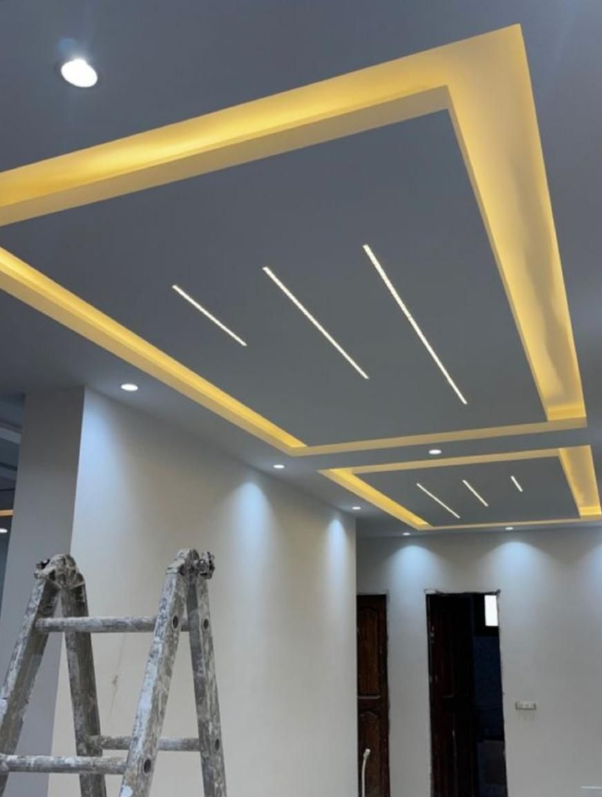 اجرای کناف . لاین نوری . کابینت . pvc. نقاشی|خدمات پیشه و مهارت|قائم‌شهر, |دیوار