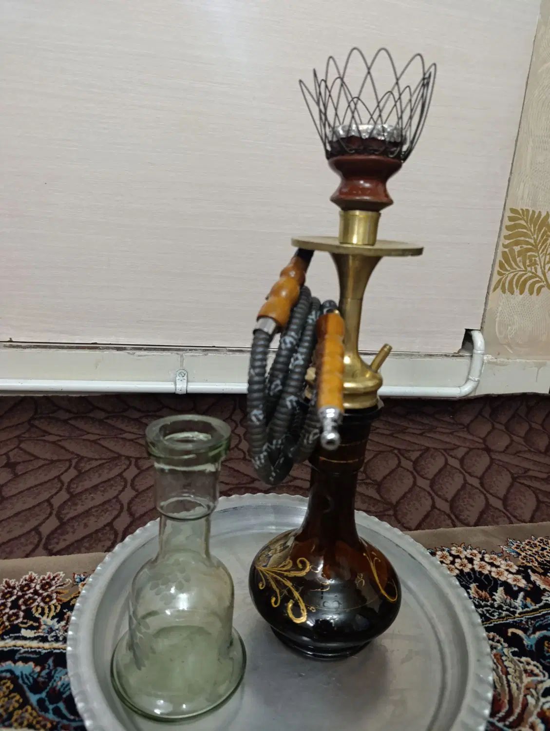 قلیون برنجی مسافرتی صحیح وسالم|کلکسیون و سرگرمی|قرچک, شهرک الحدید|دیوار