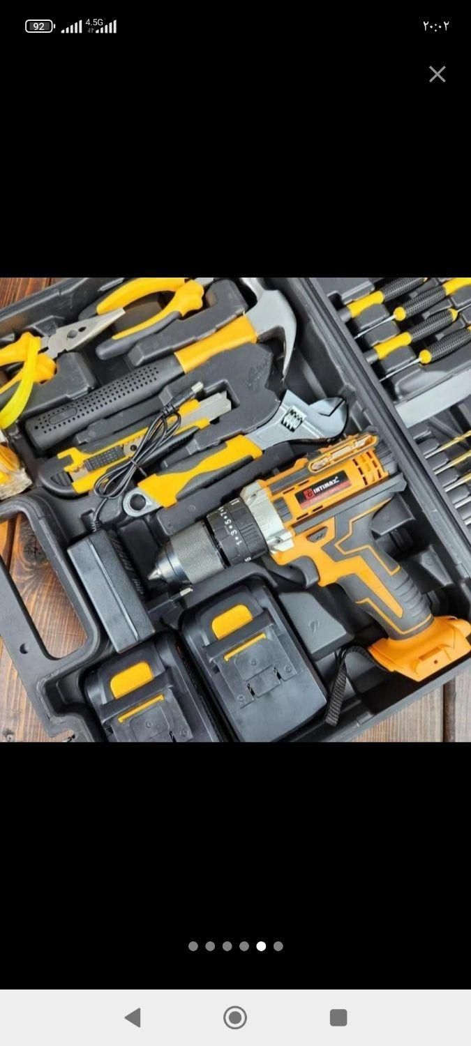 پک کامل دریل شارژی با لوازم تکمیل|ابزارآلات|ساوه, |دیوار