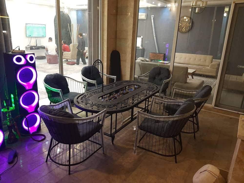 صندلی چتری رستوران کافه ویلا اتشدان مبلمان فلز|میز و صندلی غذاخوری|شهریار, شهریار|دیوار