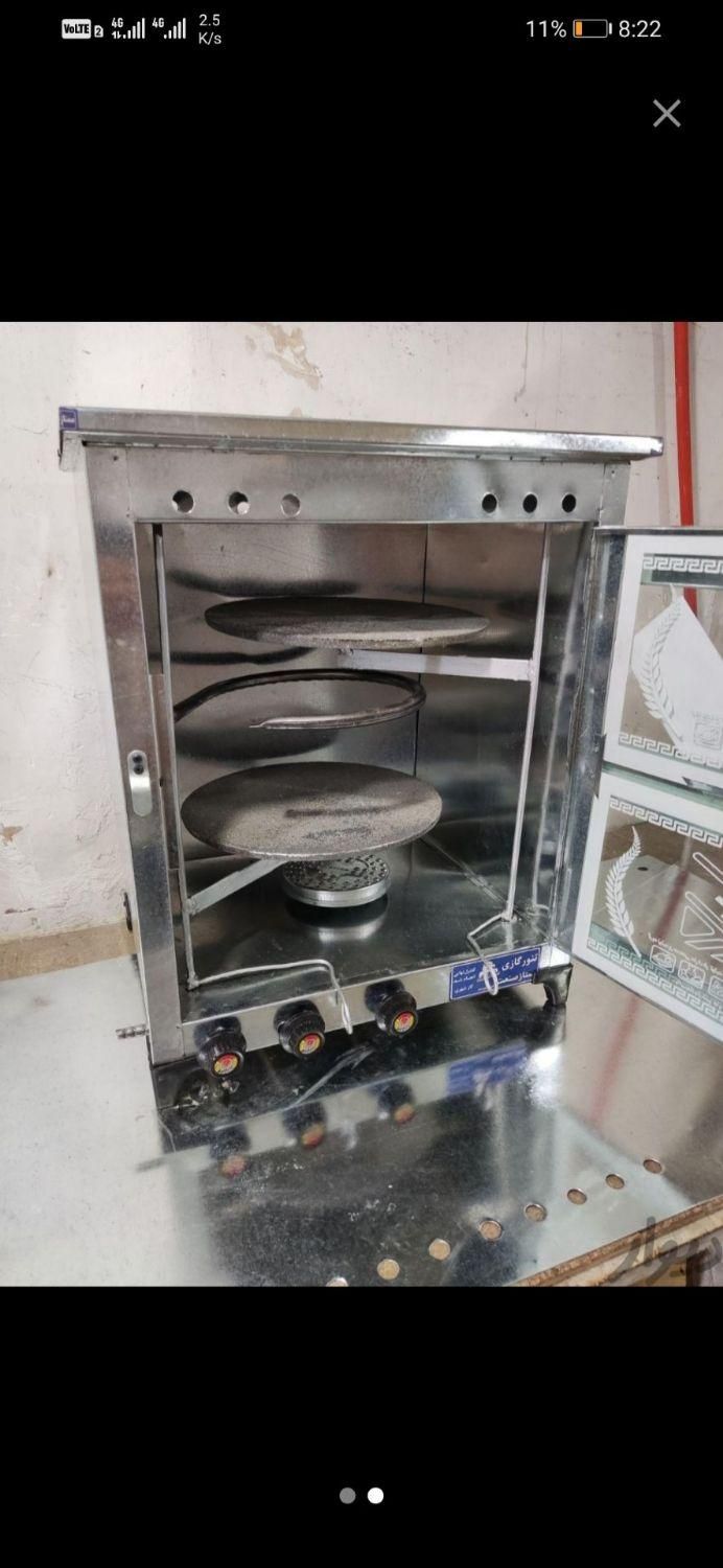 تنورگازی تنور استیل سقف ساجدار 2 چدن دار|اجاق گاز و لوازم برقی پختوپز|تبریز, |دیوار