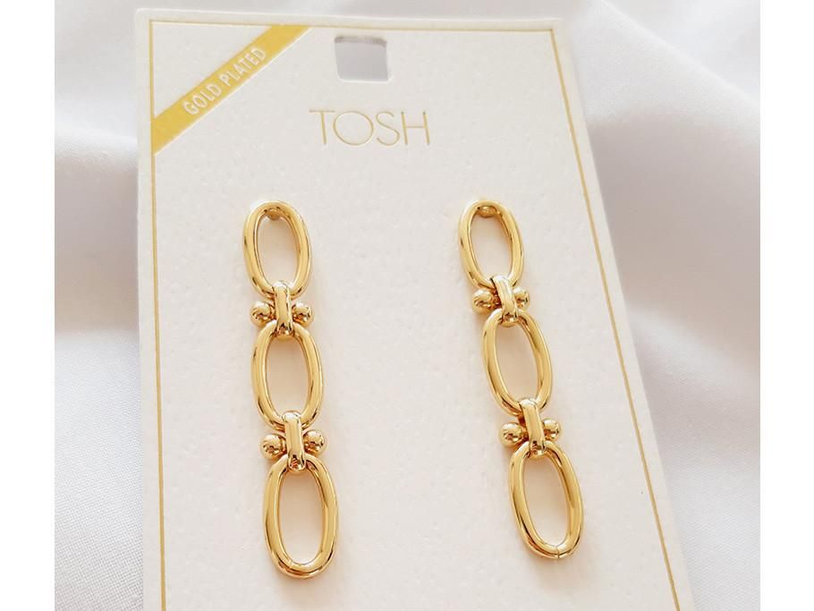 گوشواره آویز بلند تیفانی با روکش طلا|بدلیجات|ارومیه, |دیوار