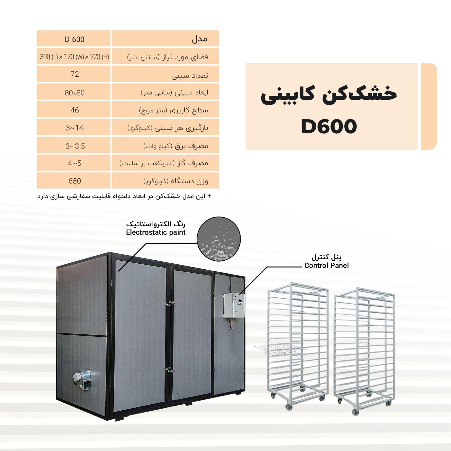 خشک کن میوه و سبزی خشک کن کابینی وان استیل|ماشین‌آلات صنعتی|شیراز, خلدبرین|دیوار