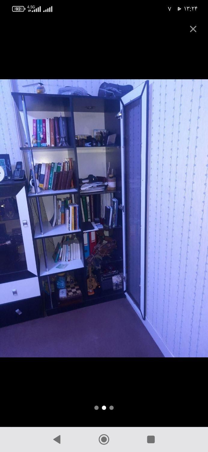 کتابخانه|کتابخانه، شلف، قفسه‌های دیواری|نسیم‌شهر, |دیوار