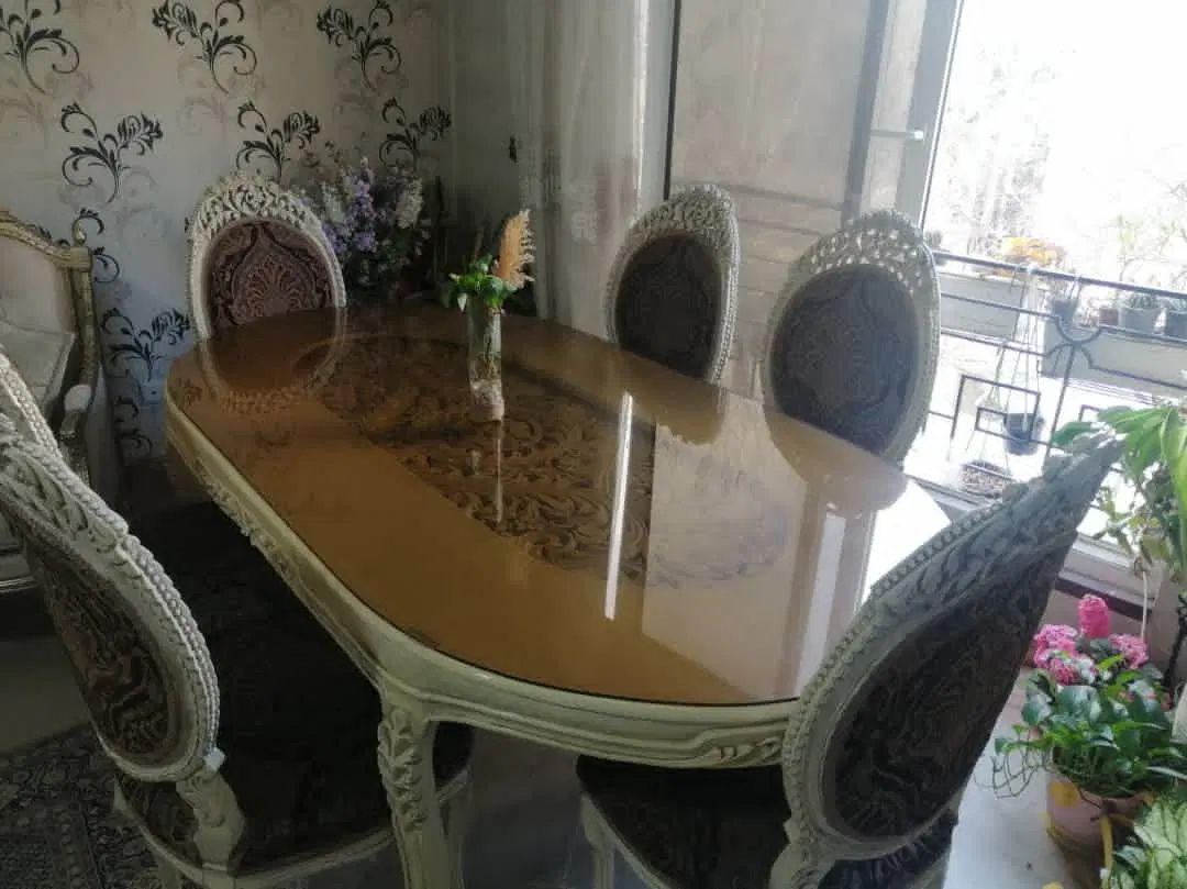 ست مبل استیل ۷ نفره +میزنهار خوری ۶ نفره +۲ میزبان|مبلمان خانگی و میز عسلی|تهران, بوستان شیان|دیوار