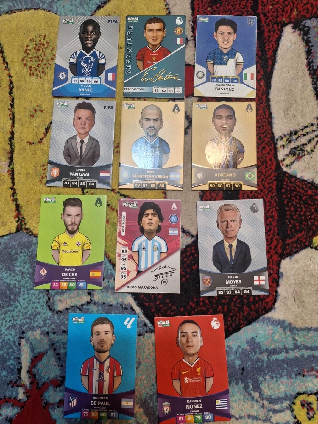 کارت امضا اریک کانتونا و باستونی ۹۸ و مارادونا امض|اسباببازی|برخوار, |دیوار