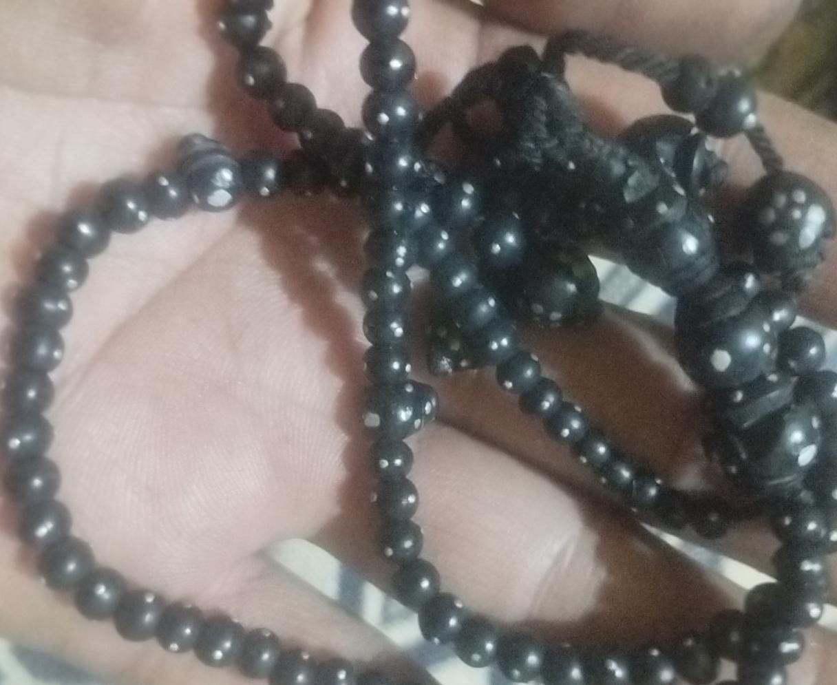 تسبح هسته خرما+۹۹تای+۸تامهره زاپاس+کاردست+نقره کوب|زیورآلات و اکسسوری|اسلام‌شهر, چیچکلو|دیوار