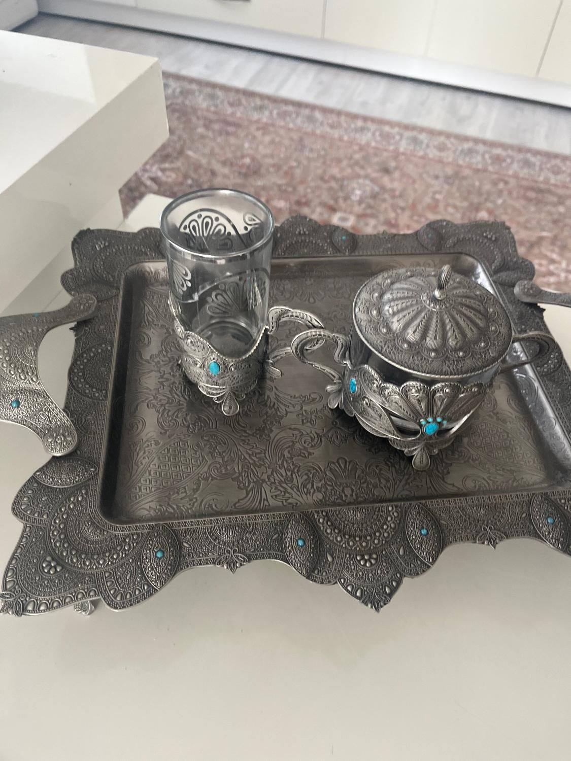 دودست سیلور نگین دار|ظروف سرو و پذیرایی|مشهد, جاهد شهر|دیوار