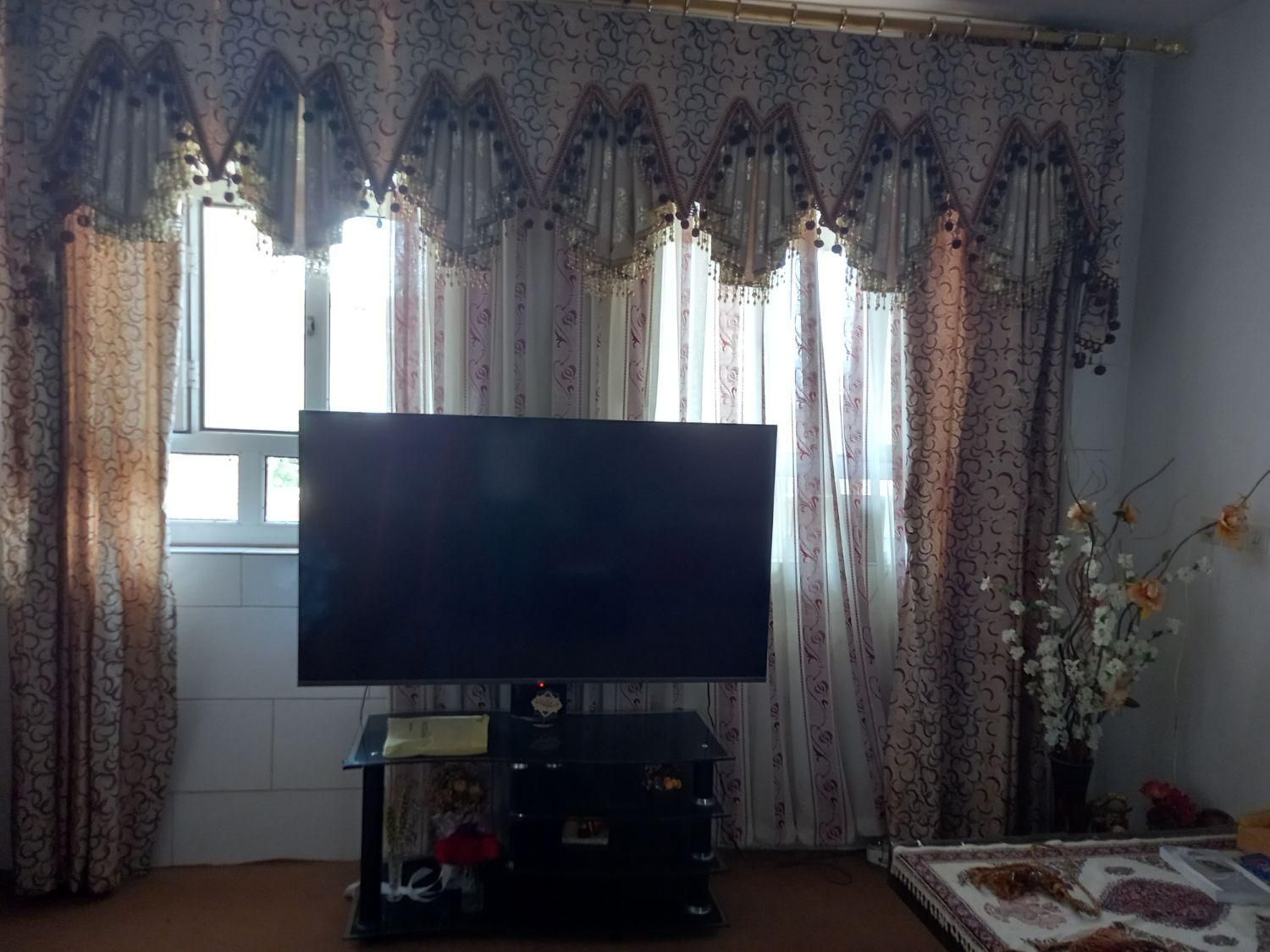 پرده چهارمتری دالبر طرح دار ومدل گل دار|پرده، رانر، رومیزی|شهرکرد, |دیوار